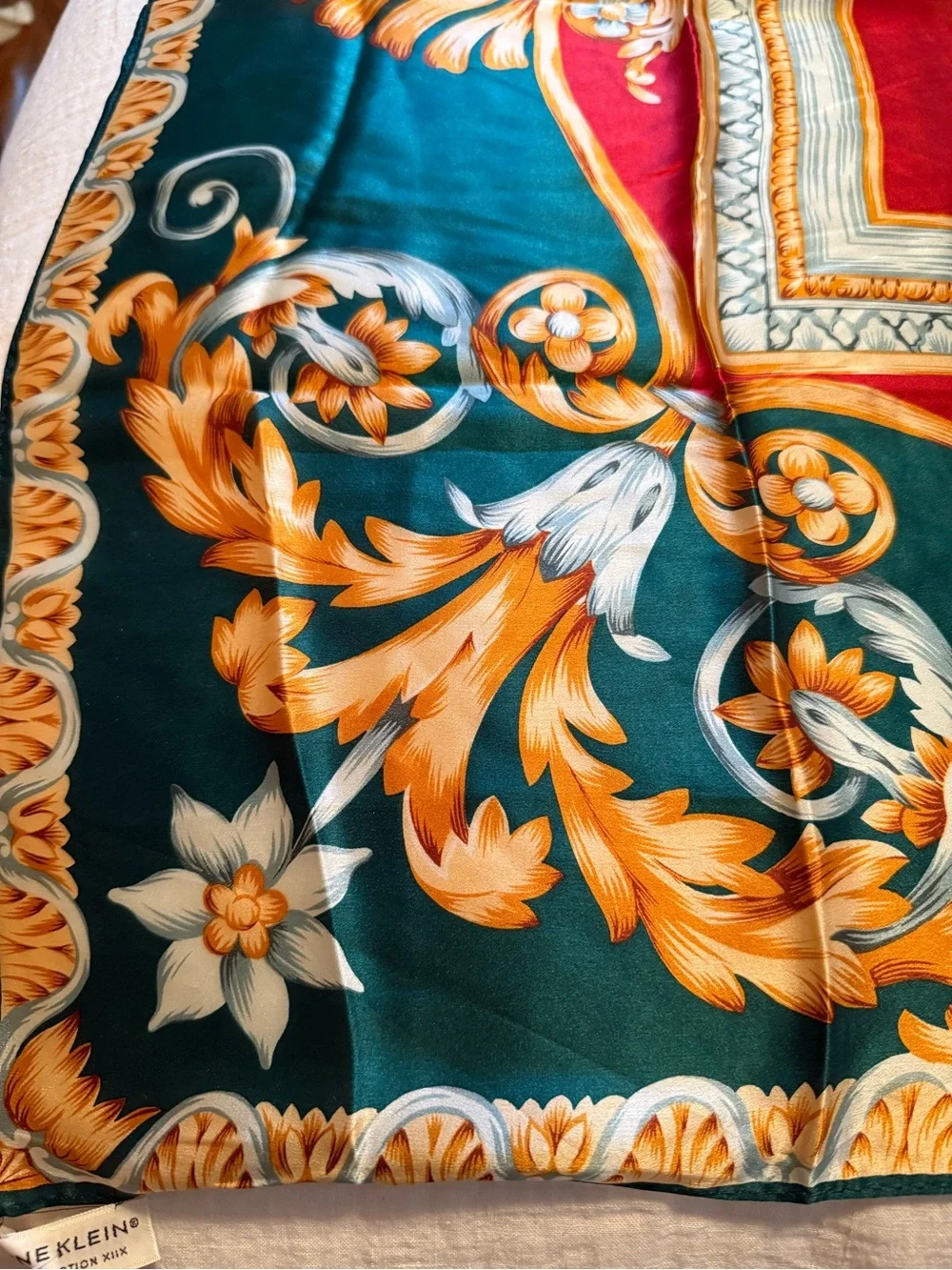 Anne Klein Collection XIIX Vintage 100% Silk Scarf